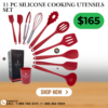 11 Pc Silicone Cooking Utensils Set
