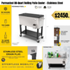 Permasteel 80-Qt Outdoor Patio Cooler - Stainless Steel