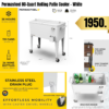 Permasteel 80-Qt Classic Outdoor Patio Cooler - White