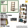 Wooden Shelf  - Five (5) Tier