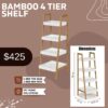 Four Tier Bamboo Shelf