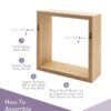 Set of 3 Square Floating Wall Shelves - Image 4