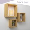 Set of 3 Square Floating Wall Shelves - Image 5