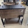 Permasteel 80-Quart Rolling Patio Cooler with Wood Grain Finish - Image 3