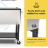 Permasteel 80-Qt Outdoor Patio Cooler - Stainless Steel - Image 4