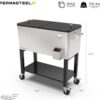 Permasteel 80-Qt Outdoor Patio Cooler - Stainless Steel - Image 6