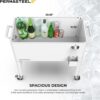 Permasteel 80-Qt Classic Outdoor Patio Cooler - White - Image 3