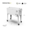 Permasteel 80-Qt Classic Outdoor Patio Cooler - White - Image 4
