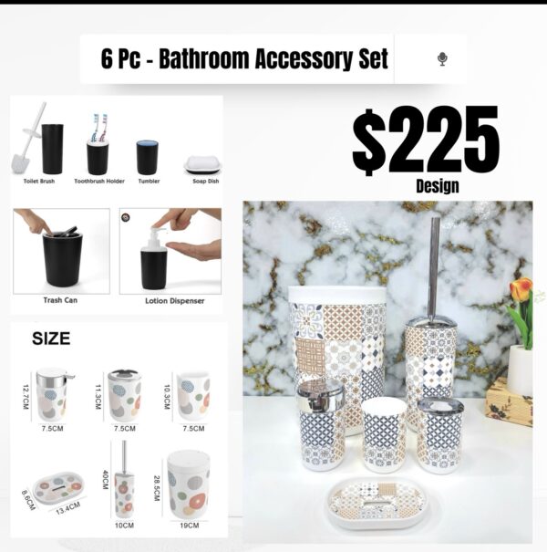 6 Pc Bathroom Set - Image 3
