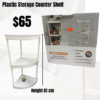 Plastic Storage Counter Shelf
