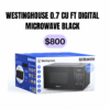WESTINGHOUSE 0.7 CU FT DIGITAL MICROWAVE BLACK