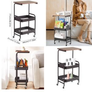 2 Tier Kitchen Storage Trolley - Rolling Utility Cart | Mobile Storage