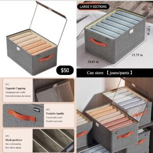 Wardrobe Clothes Organizer - 9 Compartments