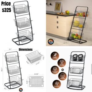 3 Tier Wire Basket