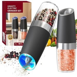 2 Pc Gravity Electric Salt and Pepper Grinder set