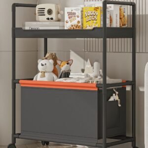 2-Tier Rolling Storage Cart