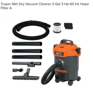 Truper Wet Dry Vacuum Cleaner 3 Gal 3 Hp 60 Hz Hepa Filter A