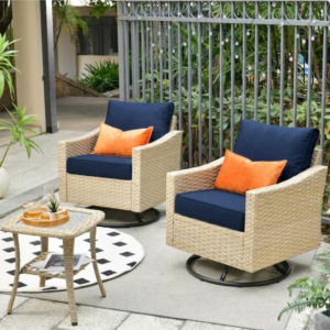 3Pc Swivel Patio Set